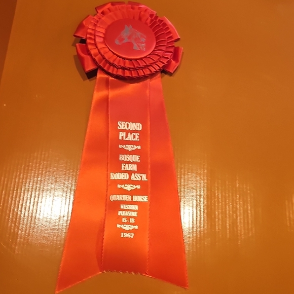 4 Vintage original 1967 1968 Horse Show Rosettes Bosque Farms Rodeo Ass'n - Picture 7 of 15
